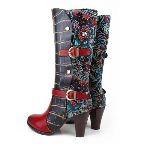Vibrant Knee-length Boots