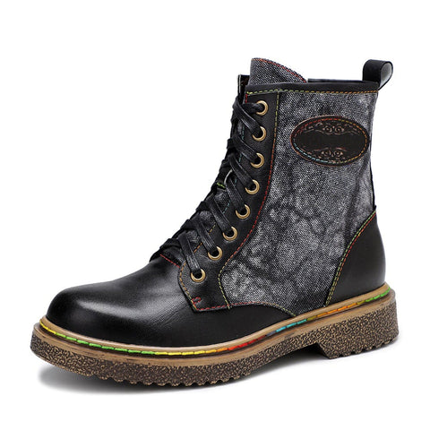 Gothic Flat Bottom Ankle Boots