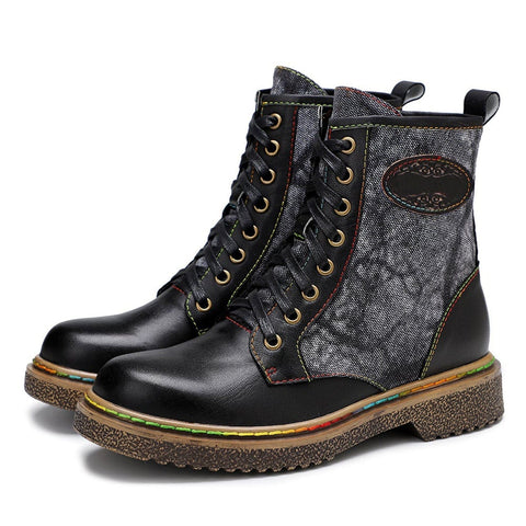 Gothic Flat Bottom Ankle Boots