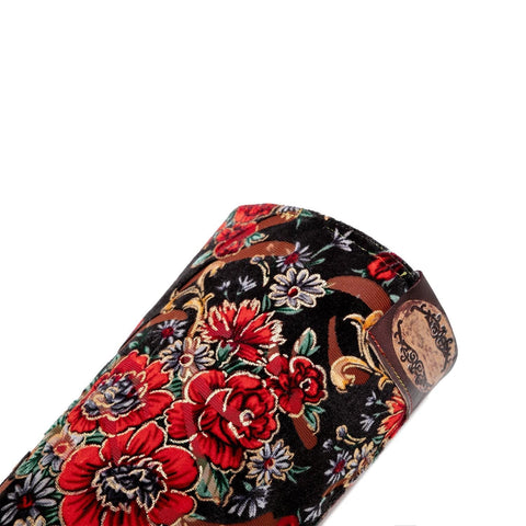 QueenBoho Handmade Floral Embossed Embroidery Elegant Boots
