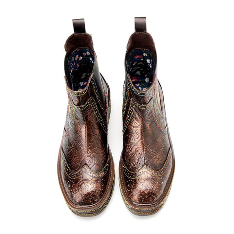 Retro Leather Comfy Casual Ankle Boots