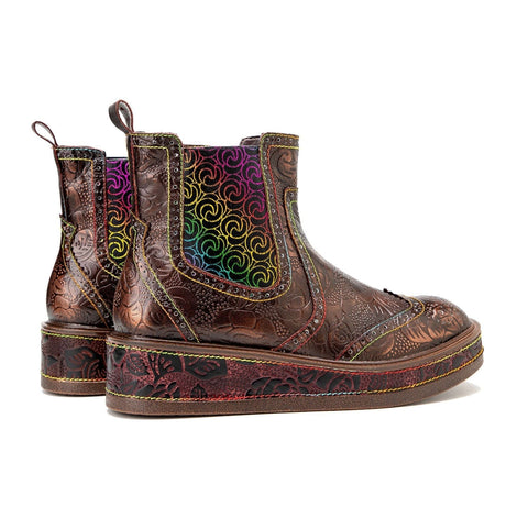 Retro Leather Comfy Casual Ankle Boots