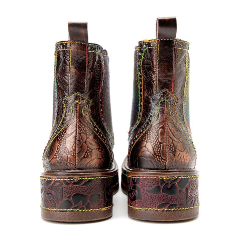 Retro Leather Comfy Casual Ankle Boots